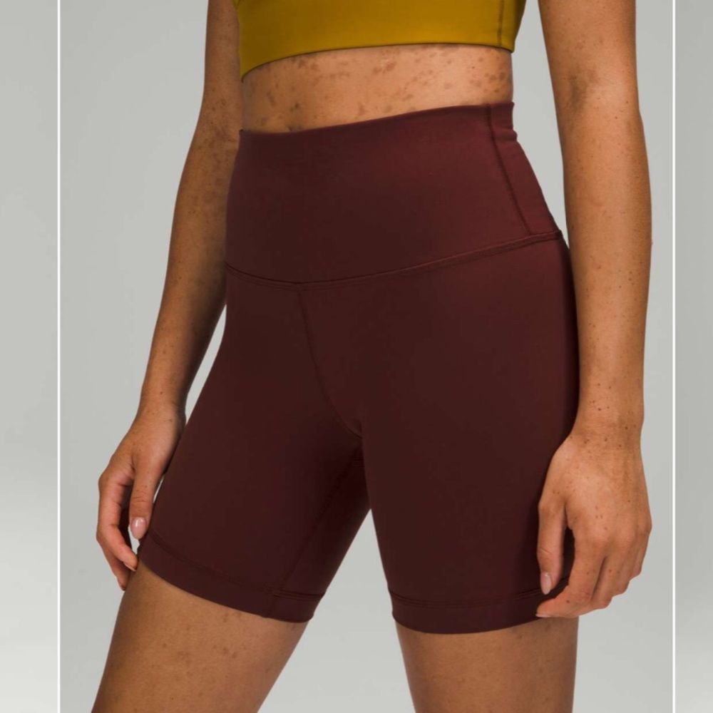 Lululemon Wunder Train High-Rise Short 6" Size 14 Red Merlot